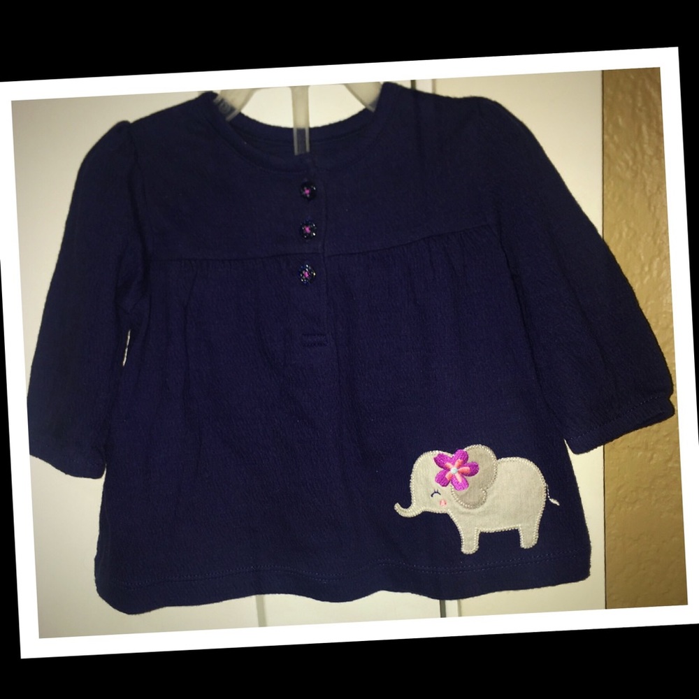 •Carters 3m baby girl 2pc. Outfit🐘EUC🐘 - Picture 2 of 3